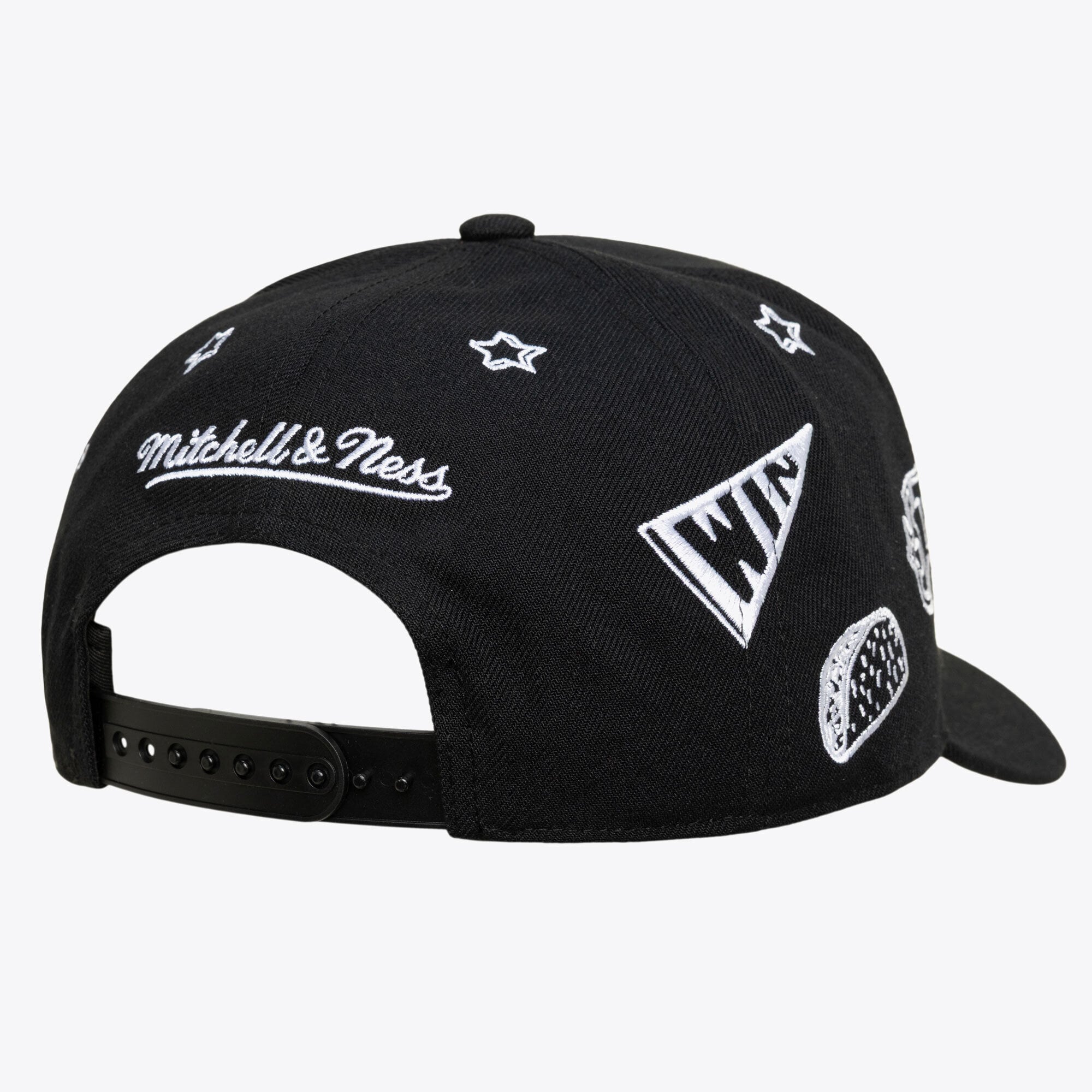 Casquette unisexe Mitchell & Ness San Antonio Spurs Hardwood Classics Downtown Doodle Pro noire