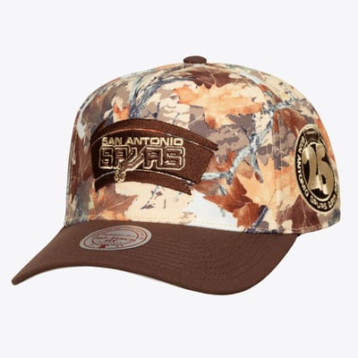 San Antonio Spurs Mitchell & Ness Unisex Leaf Camo Pro Adjustable Hat - Camo
