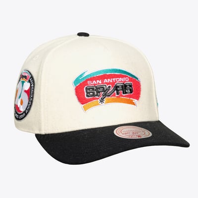 San Antonio Spurs Mitchell & Ness Unisex Cream Team Pro Adjustable Hat - Cream
