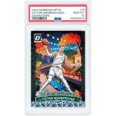 Victor Wembanyama San Antonio Spurs 2024-25 Panini Donruss Optic Downtown #16 PSA Authenticated 10 Card
