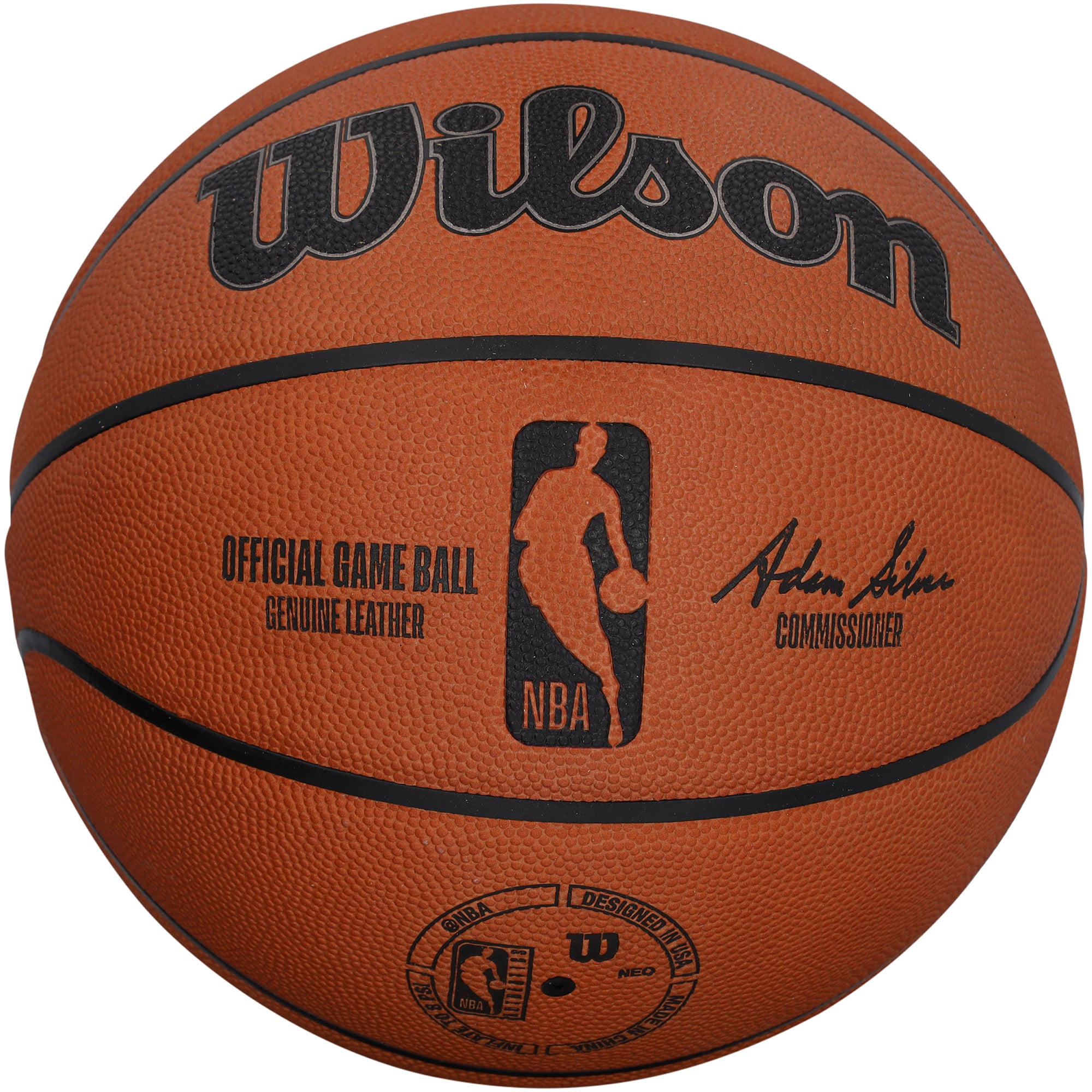 Ballon de basket officiel Wilson autographié par Victor Wembanyama des San Antonio Spurs