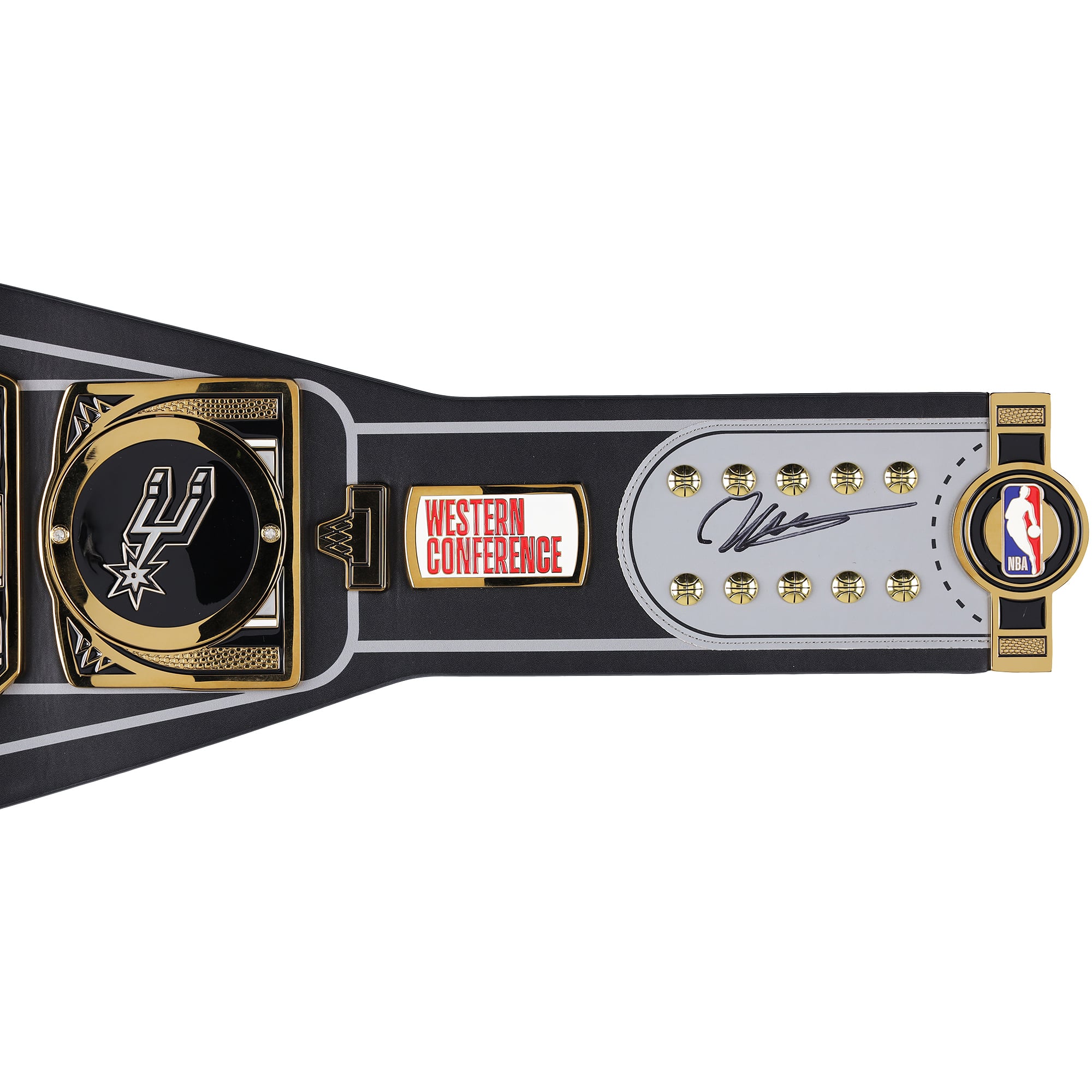 Ceinture de titre WWE Legacy autographiée par Victor Wembanyama des San Antonio Spurs