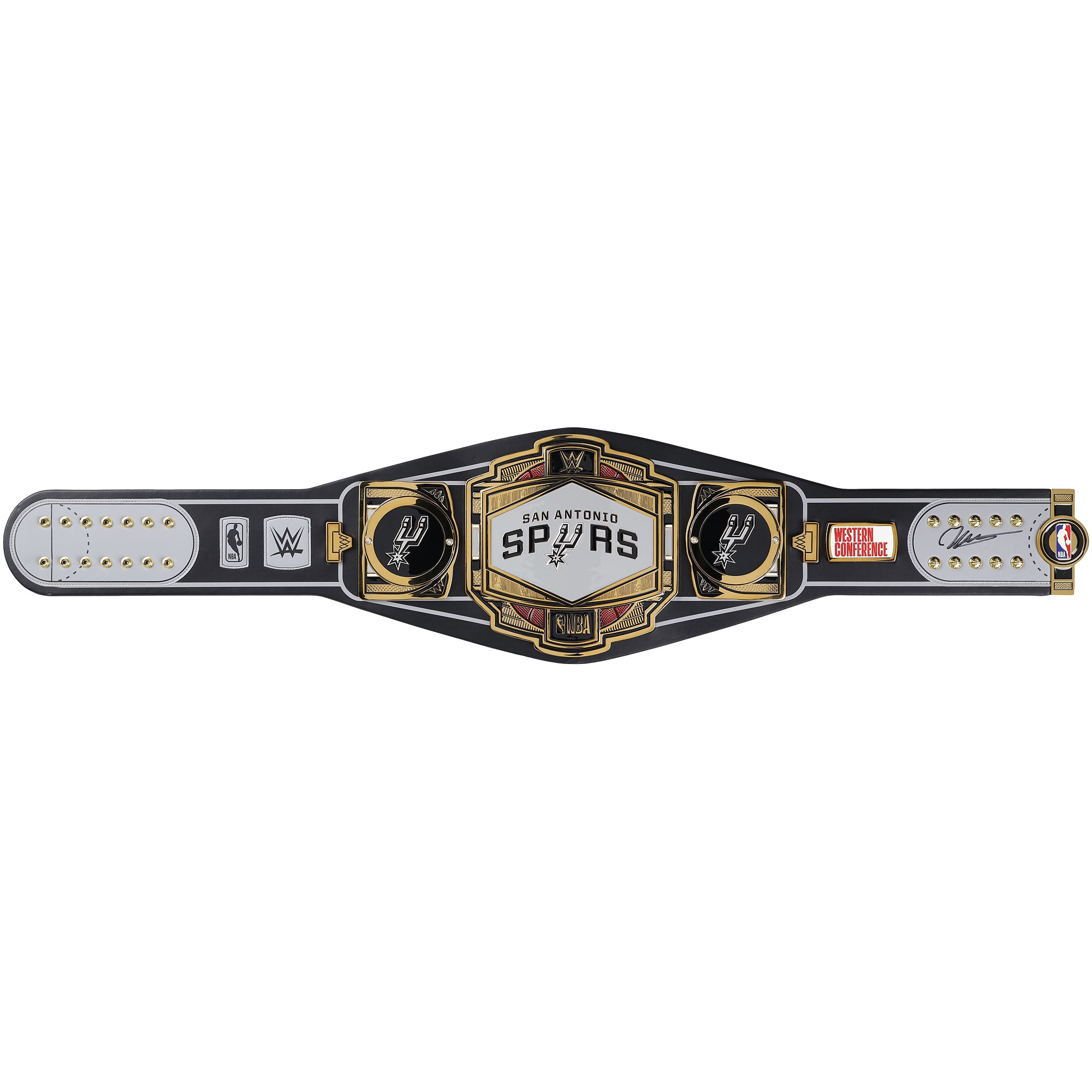 Ceinture de titre WWE Legacy autographiée par Victor Wembanyama des San Antonio Spurs