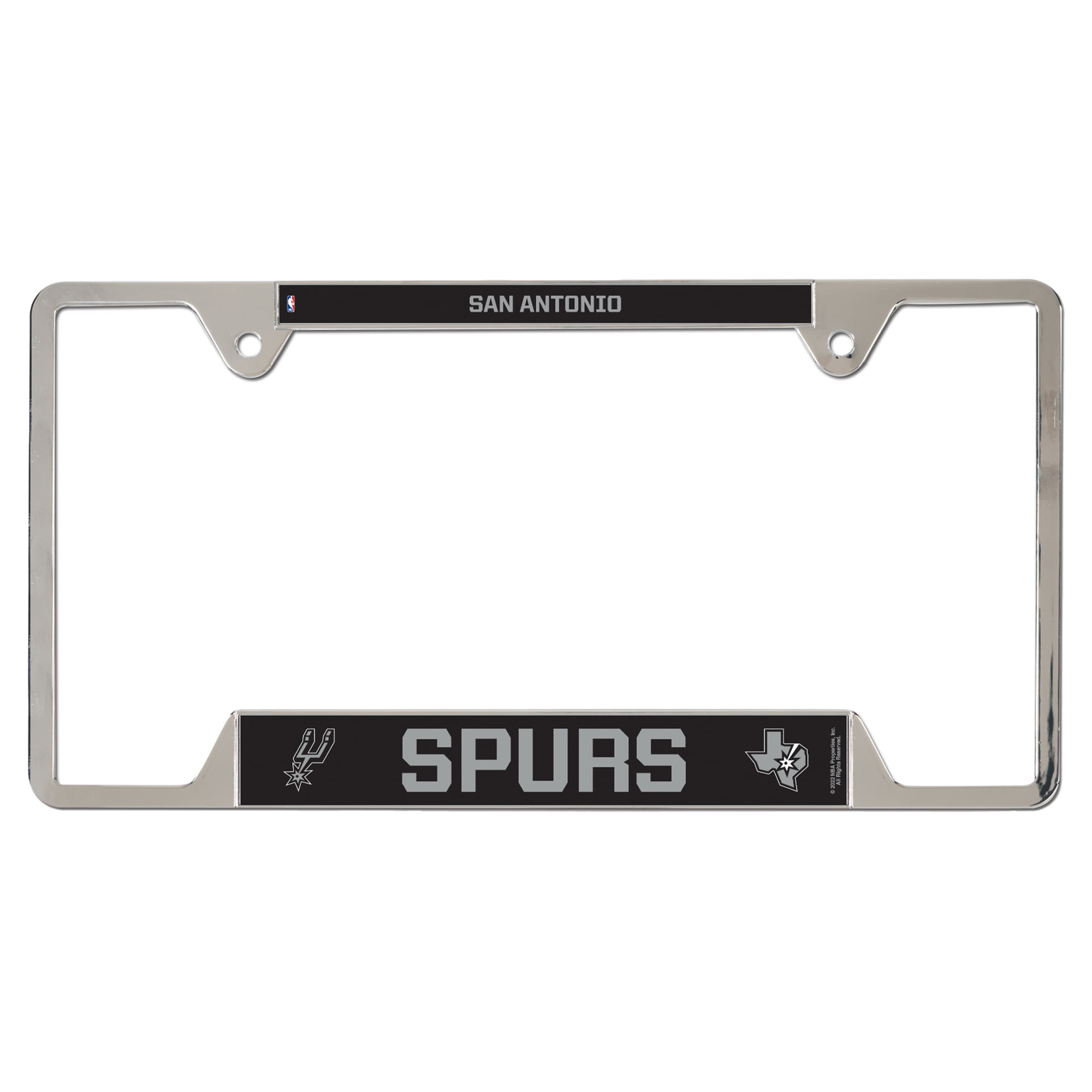 WinCraft  San Antonio Spurs Chrome Plated Metal License Plate Frame