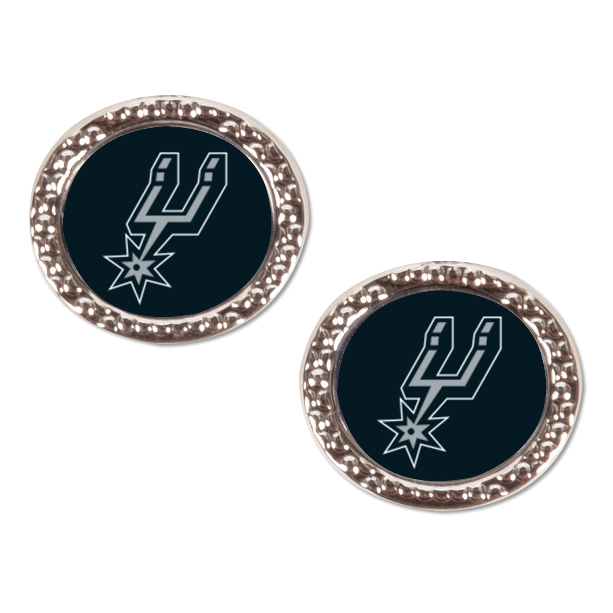 Boucle d'oreille ronde WinCraft San Antonio Spurs Team Post