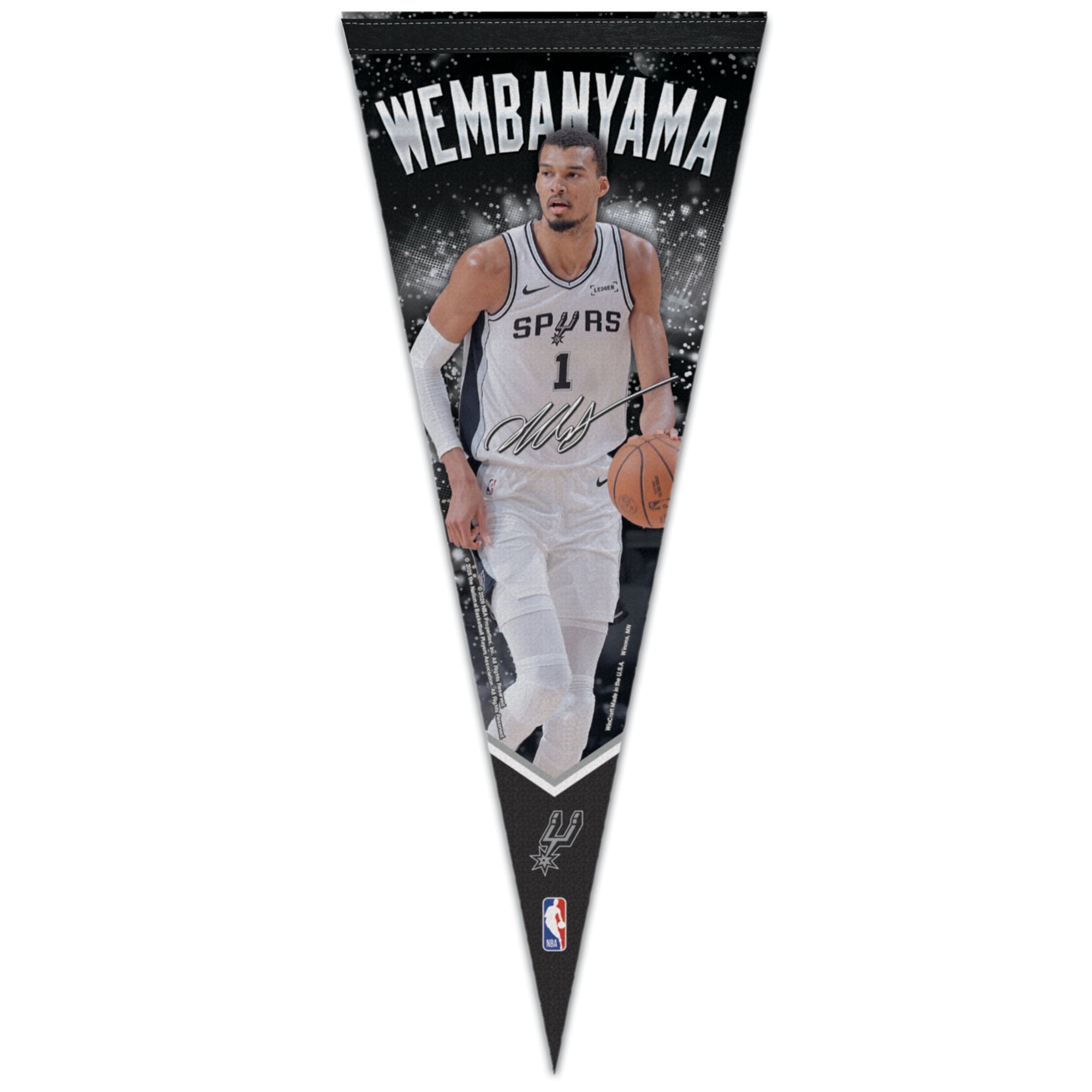 WinCraft Victor Wembanyama San Antonio Spurs 12" x 30" Premium Pennant