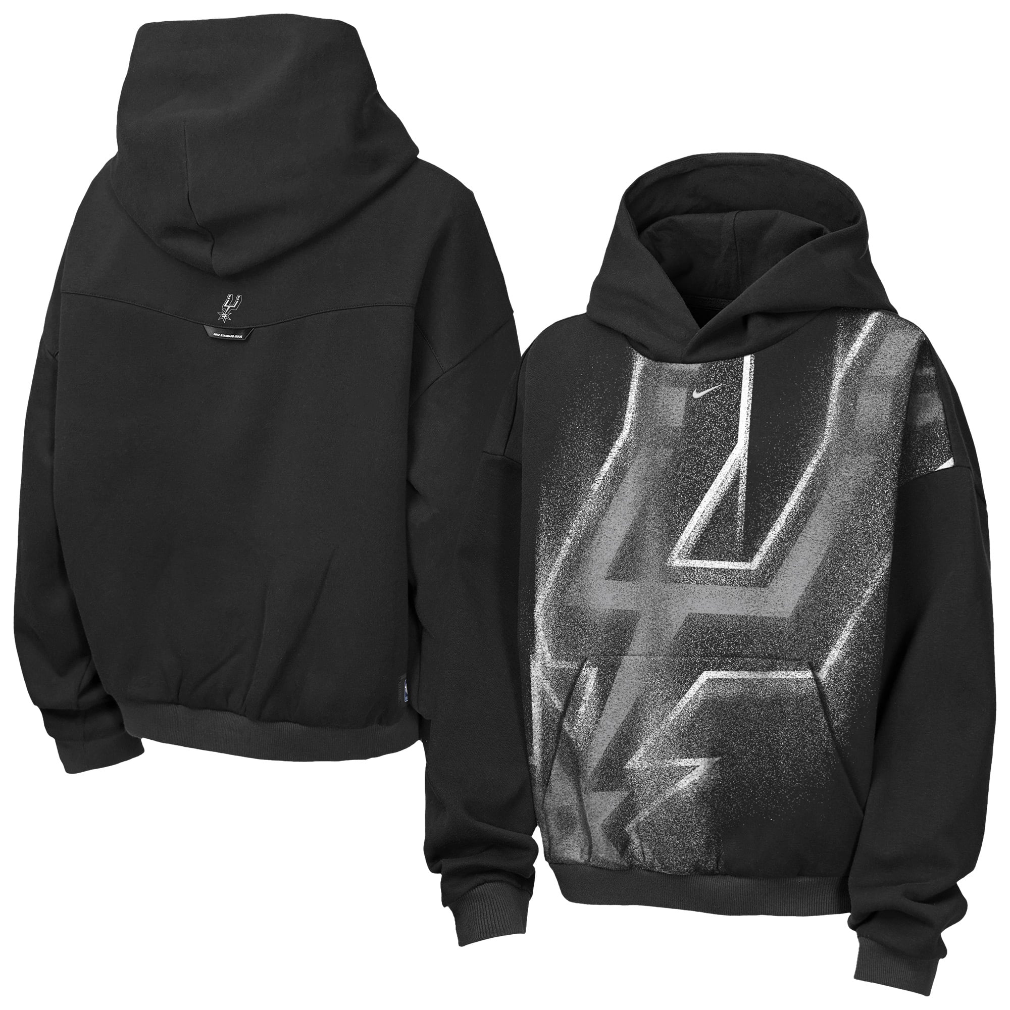 Sweat à capuche Nike noir San Antonio Spurs 2026 Standard Issue Practice Icon Fleece pour enfant