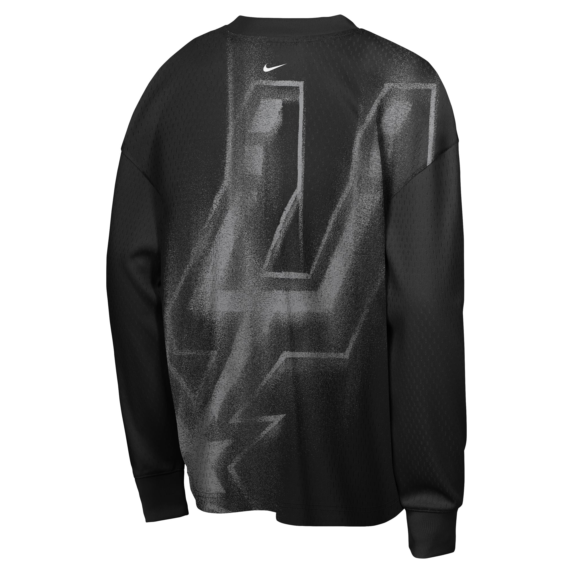 T-shirt à manches longues Nike noir San Antonio Spurs 2026 Standard Issue pour jeunes, performance d'avant-match