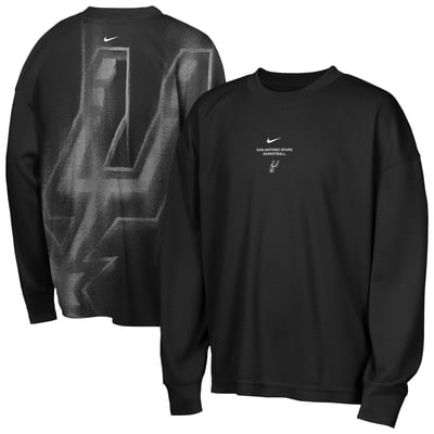  San Antonio Spurs Nike Youth 2026 Standard Issue Pre-Game Performance Long Sleeve T-Shirt - Black
