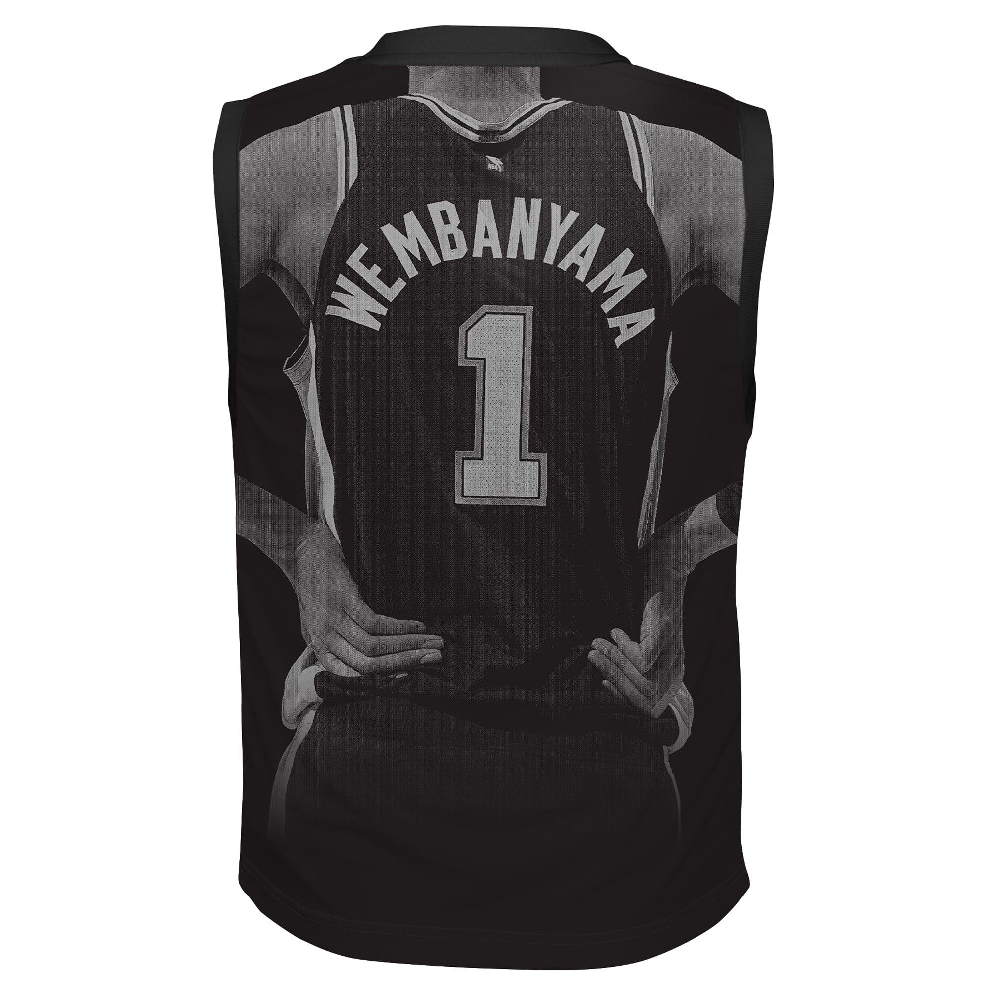 Maillot Icon Play noir Victor Wembanyama des San Antonio Spurs pour jeunes