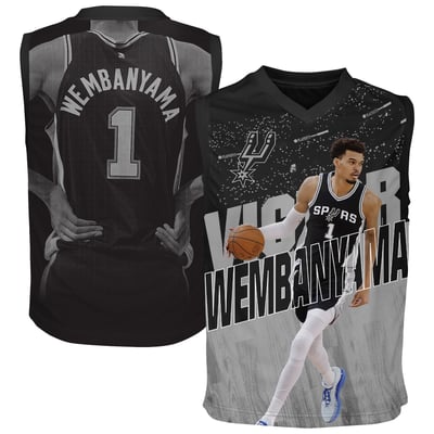 Victor Wembanyama San Antonio Spurs Outerstuff Youth Icon Play Jersey - Black