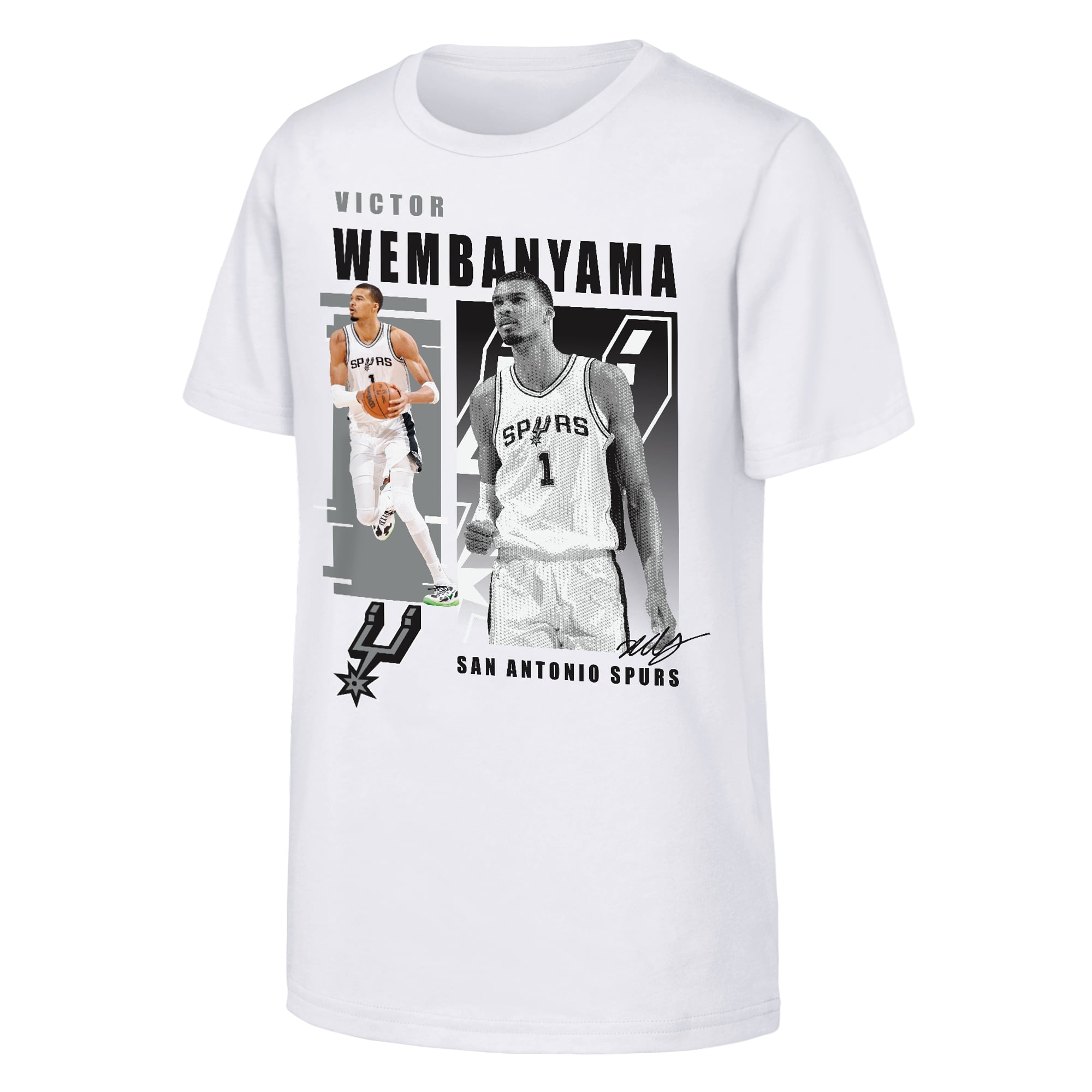 Youth Outerstuff Victor Wembanyama White San Antonio Spurs Highlights T-Shirt
