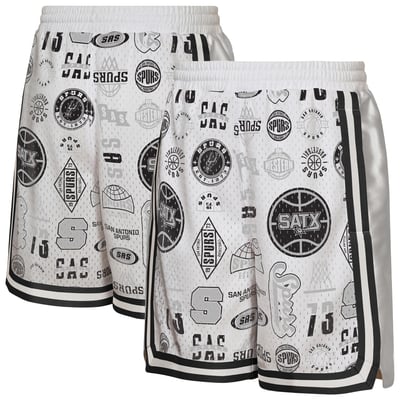 San Antonio Spurs Outerstuff Youth Ball Hog Dazzle Basketball Short - White
