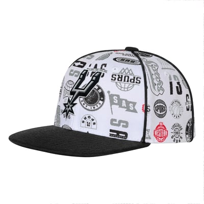 San Antonio Spurs Outerstuff Youth Piped Up Snapback Hat - White
