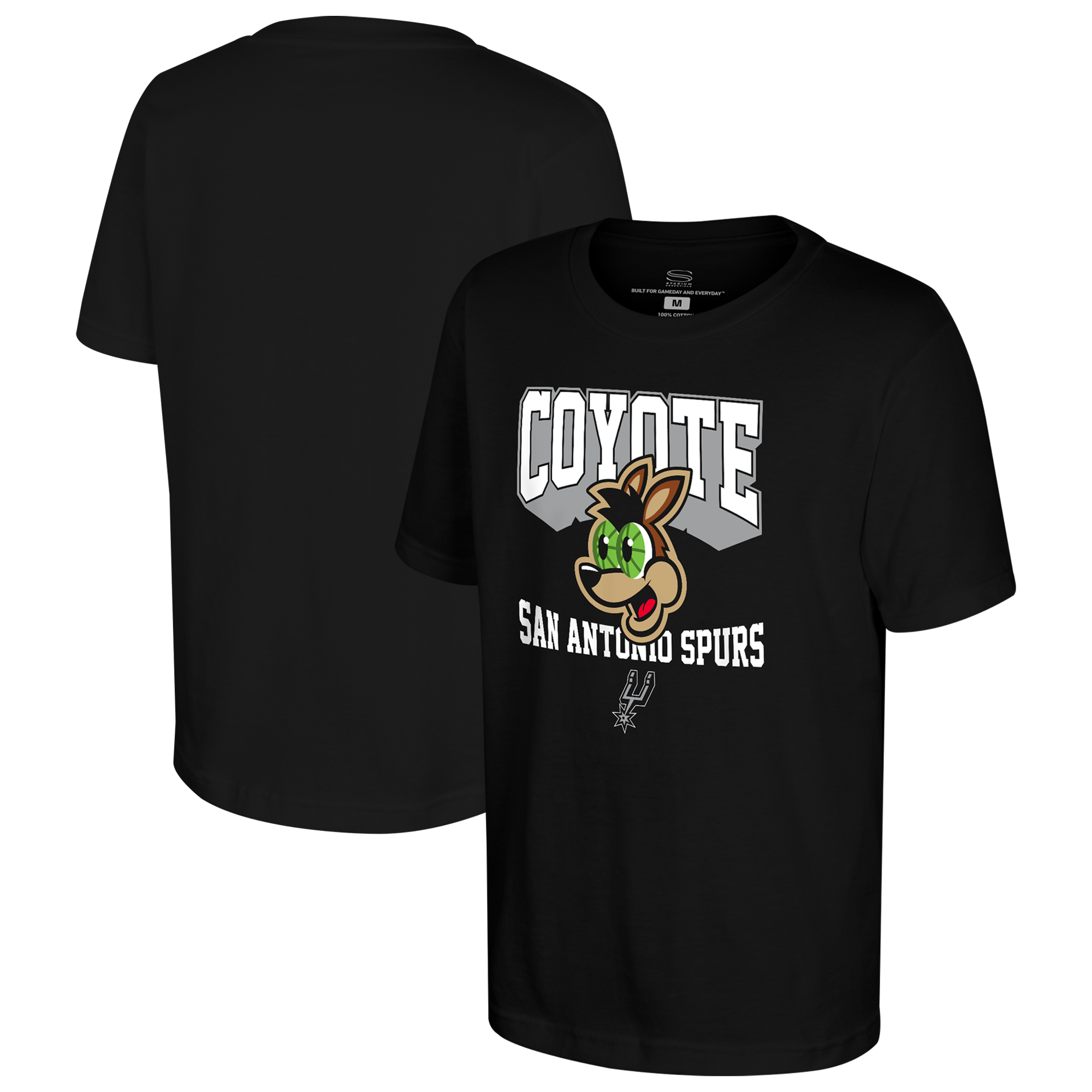 Youth Stadium Essentials Black San Antonio Spurs Most Valuable Mascot T-Shirt