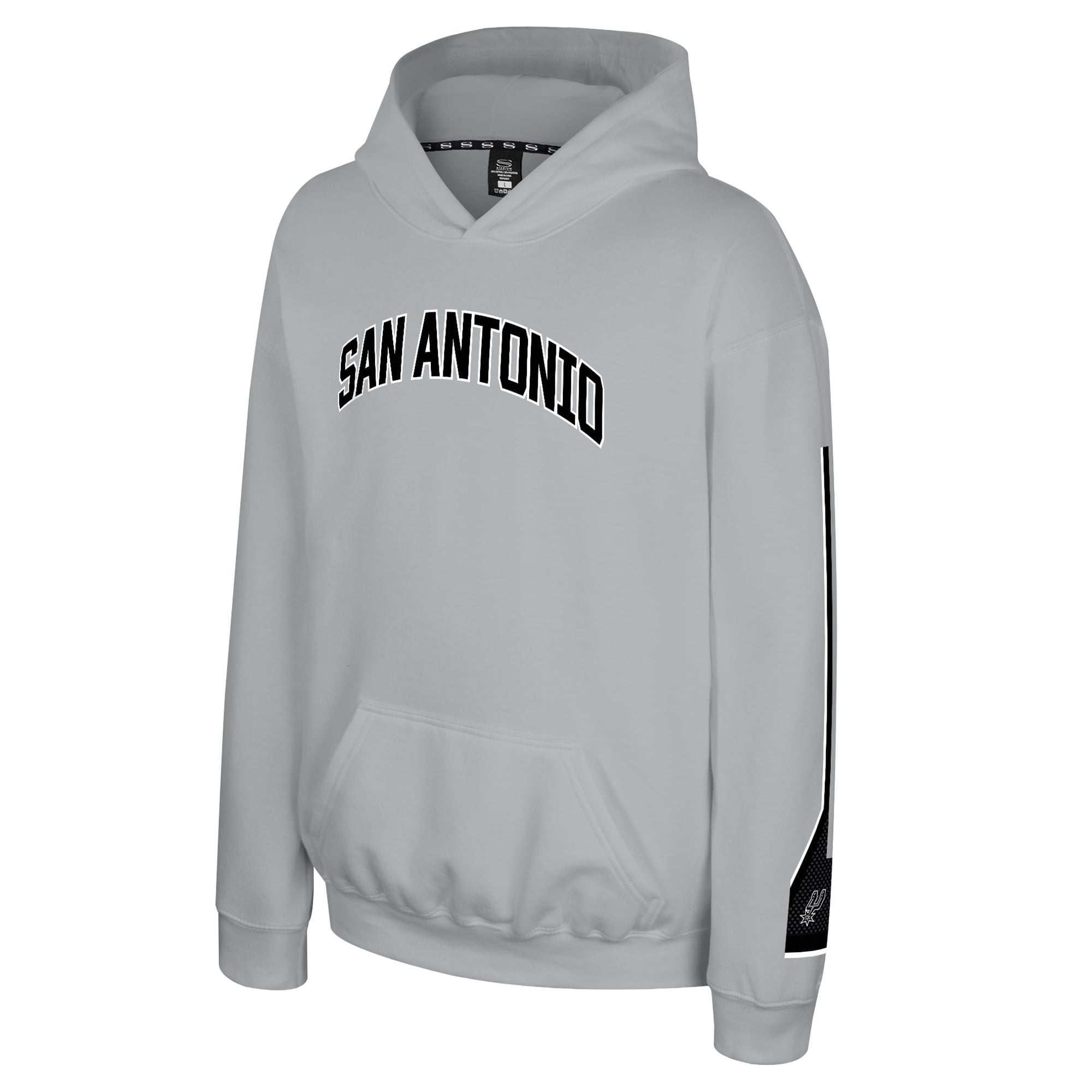 Youth Stadium Essentials Silver San Antonio Spurs Legends City Star Hoodie