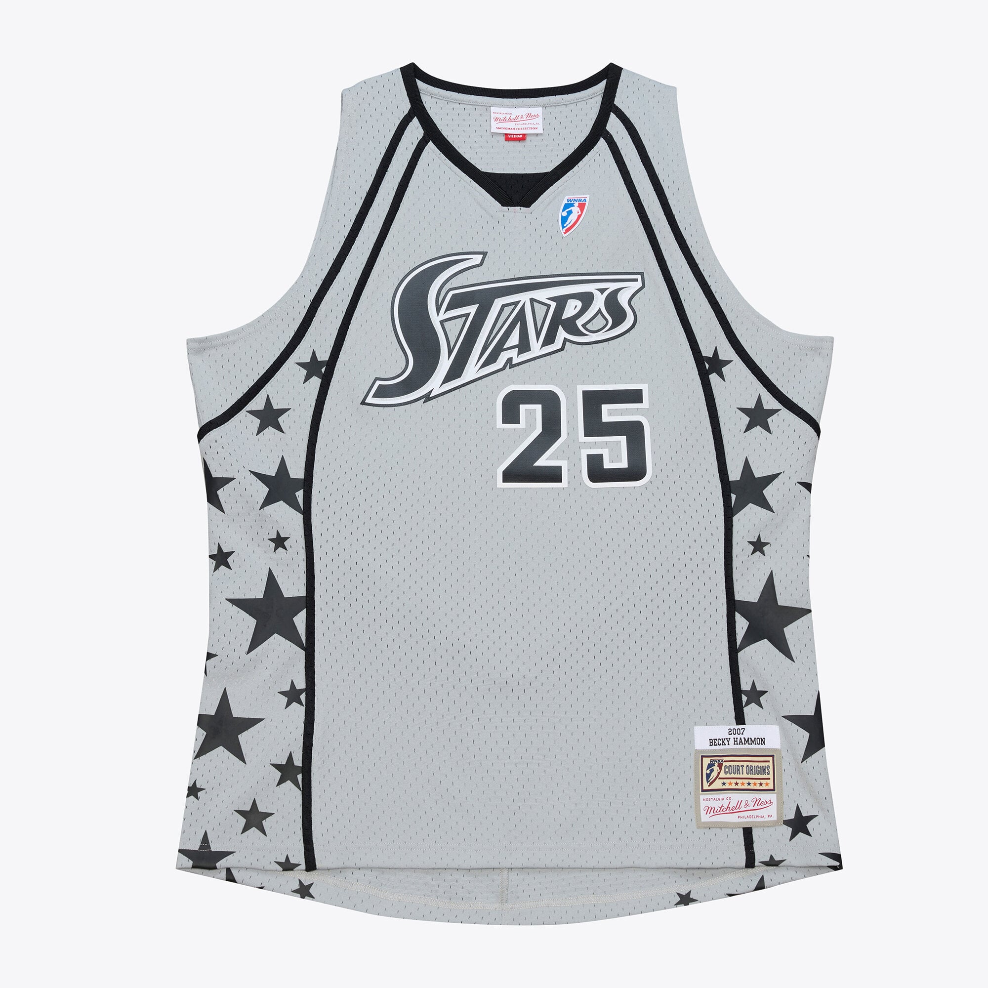 Unisex Mitchell & Ness Becky Hammon Silver San Antonio Stars 2007 Swingman Jersey - Court Origins