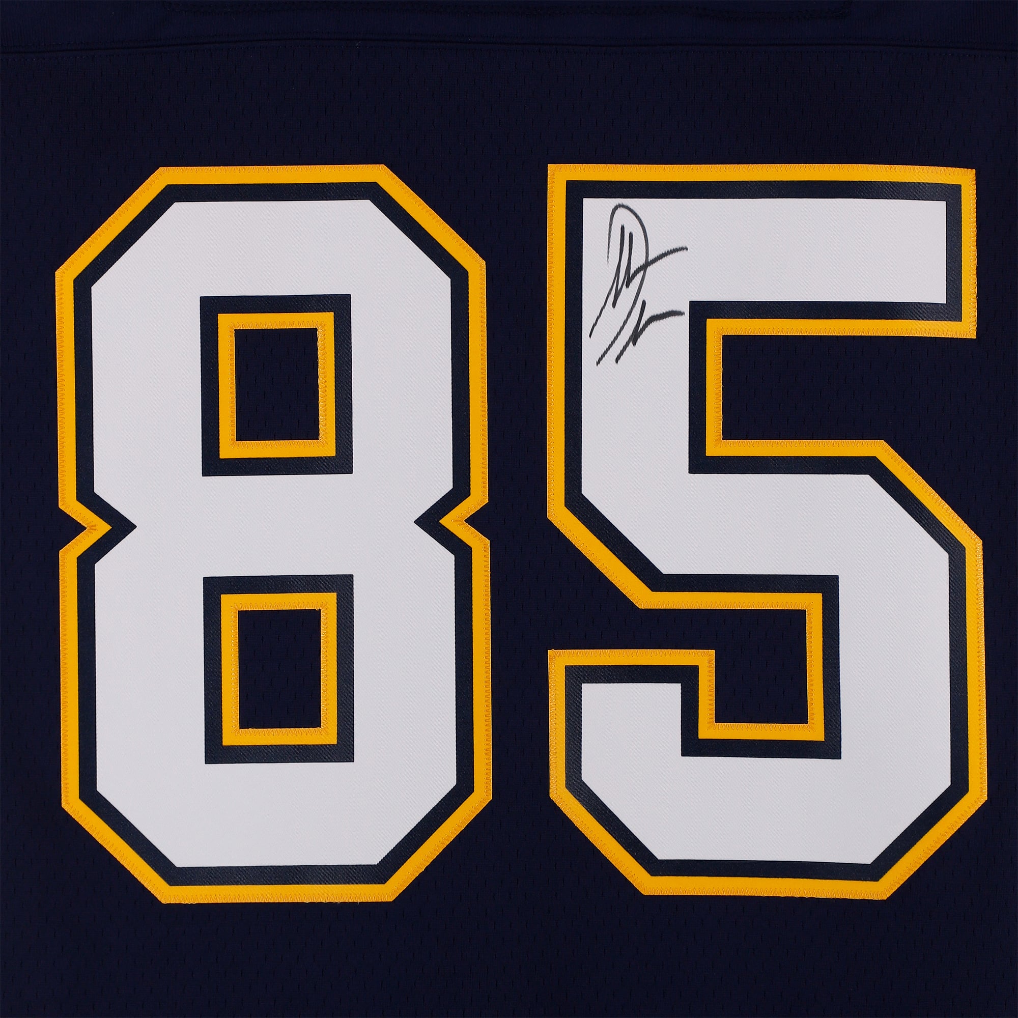 Maillot réplique Mitchell & Ness bleu marine 2006 autographié par Antonio Gates des Chargers de San Diego