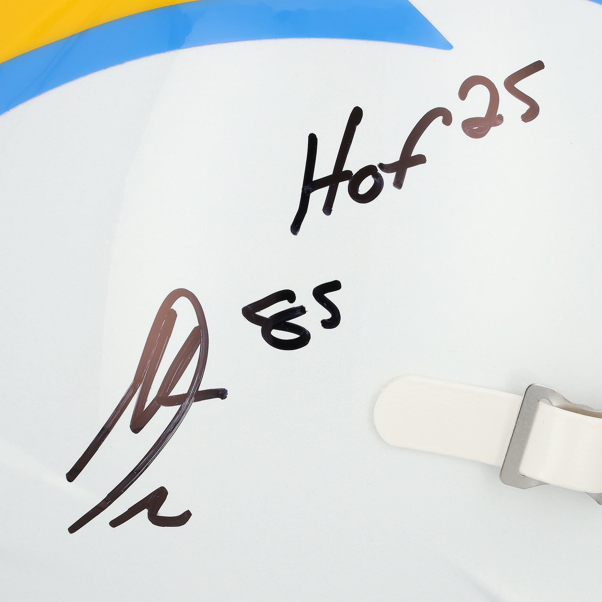 Casque réplique Riddell Speed ​​2020 autographié par Antonio Gates des Chargers de San Diego, avec inscription « HOF 25 ».