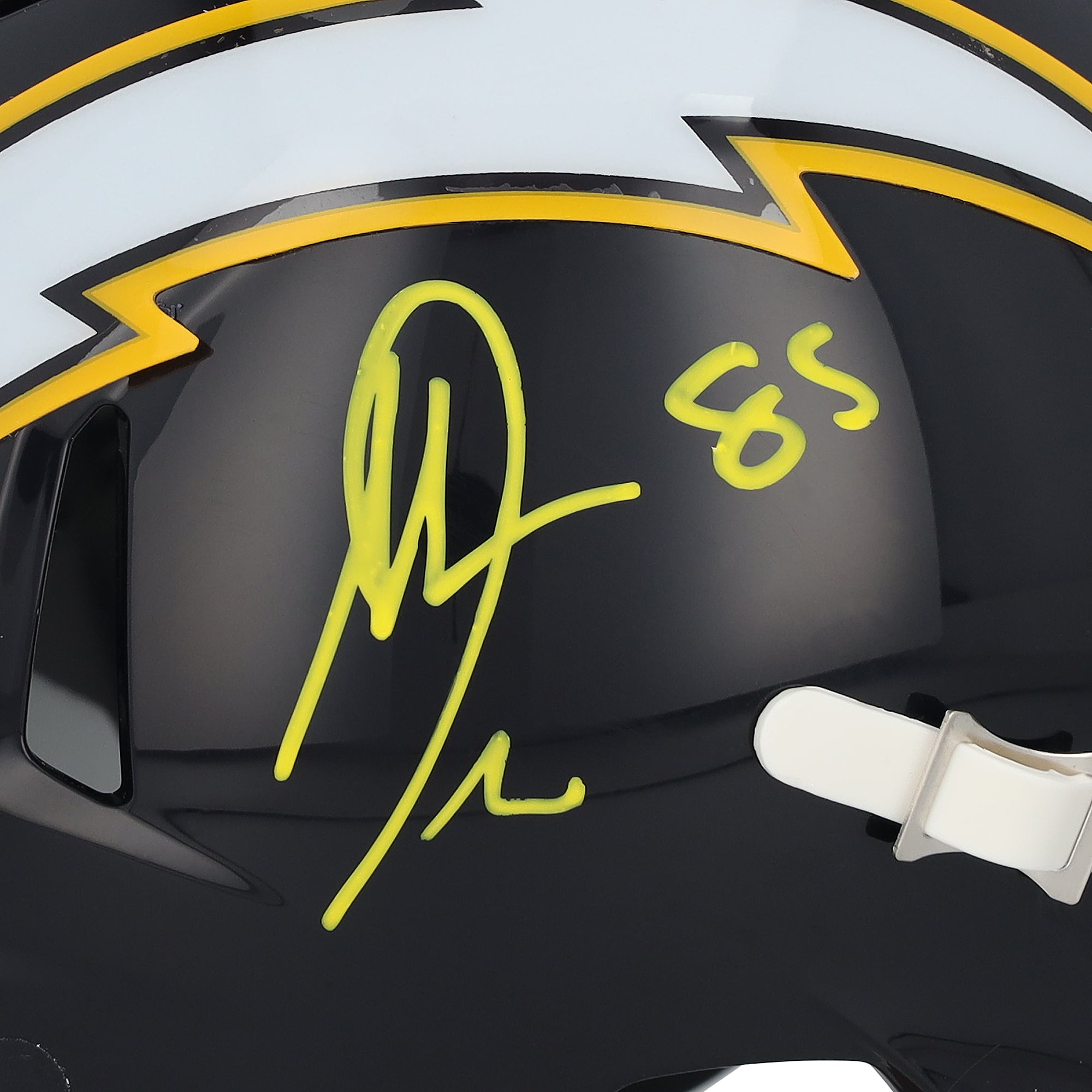 Casque Riddell Alternate Speed ​​Mini 2025 autographié par Antonio Gates des Chargers de San Diego, avec signature jaune