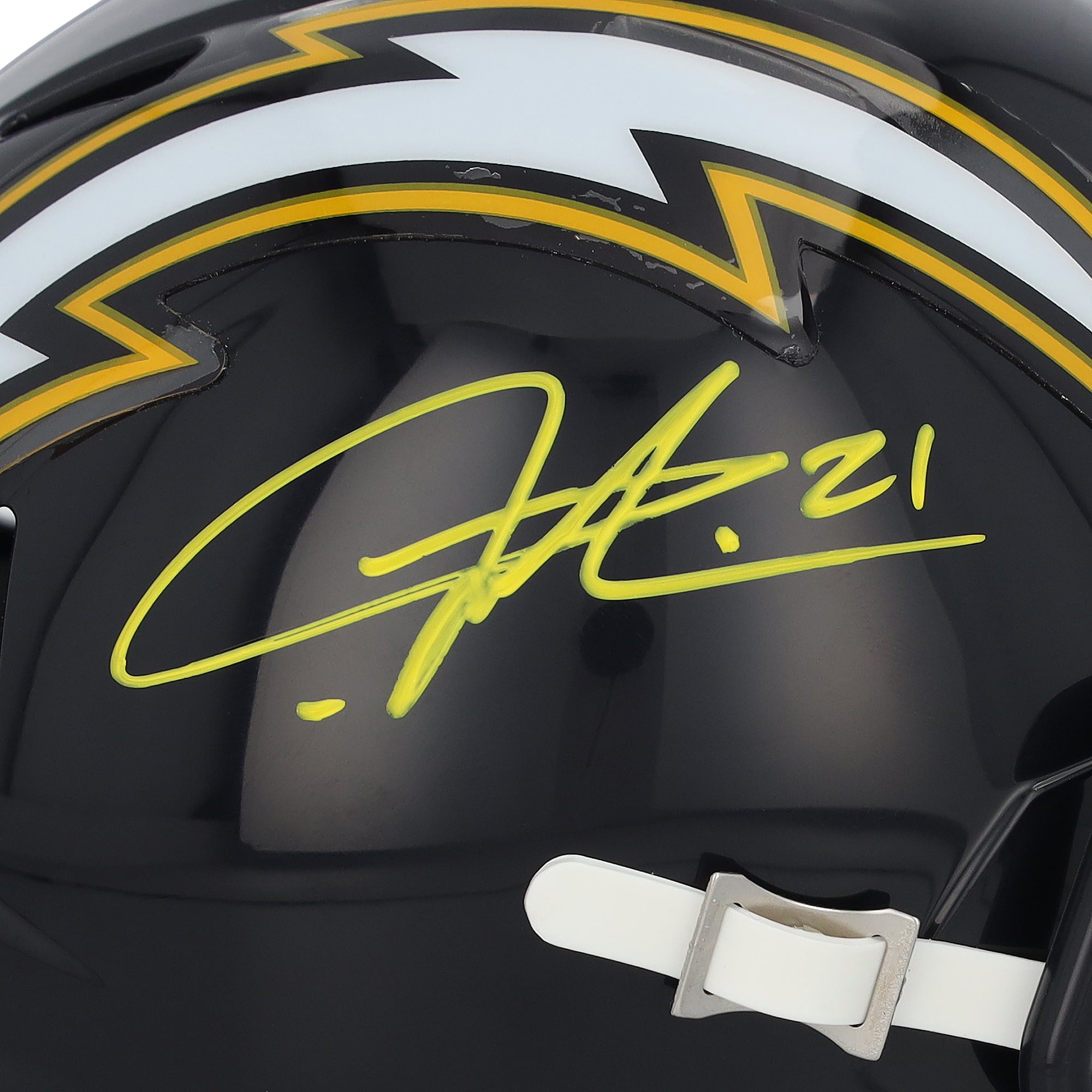 Casque miniature Riddell Speed ​​rétro 1988-2006 autographié par LaDainian Tomlinson des Chargers de San Diego