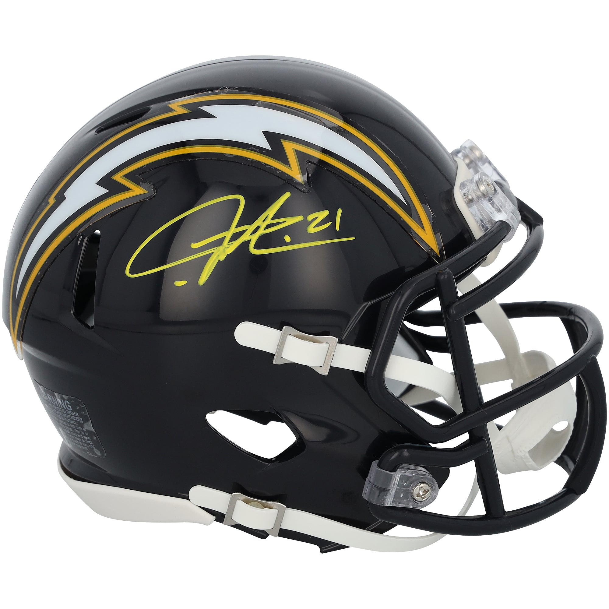 Casque miniature Riddell Speed ​​rétro 1988-2006 autographié par LaDainian Tomlinson des Chargers de San Diego