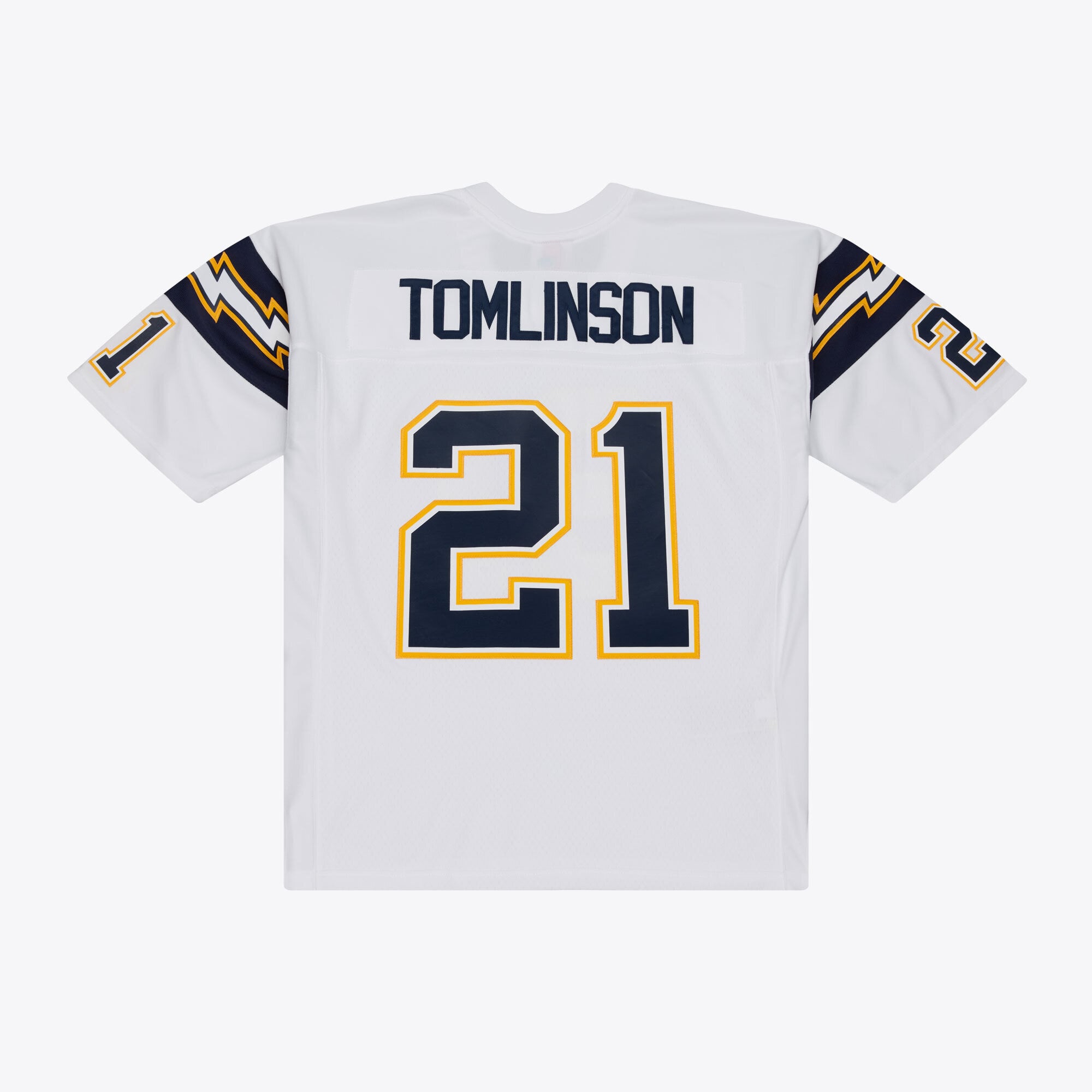 Maillot réplique Mitchell & Ness LaDainian Tomlinson blanc des Chargers de San Diego (édition 2001 Legacy) pour homme