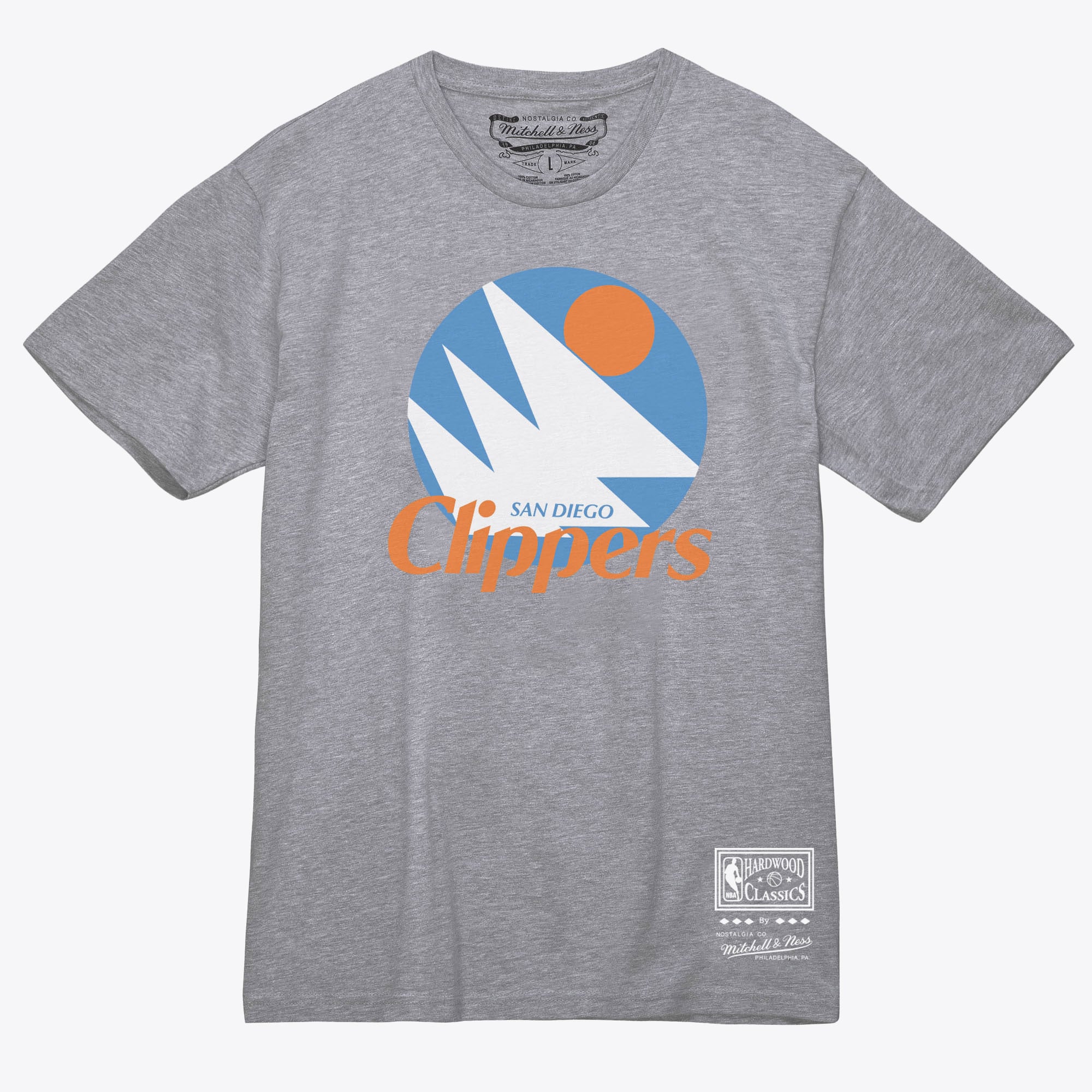 San Diego Clippers Gray Hardwood Classics MVP Two T-Shirt