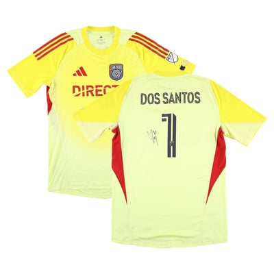 CJ Dos Santos San Diego FC Autographed Fanatics Authentic Match-Used #1 Yellow Jersey from the 2025 MLS Season - Size XL
