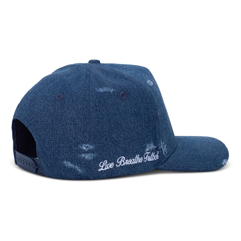 Unisex San Diego FC Live Breathe Futbol Blue Distressed Snapback Hat