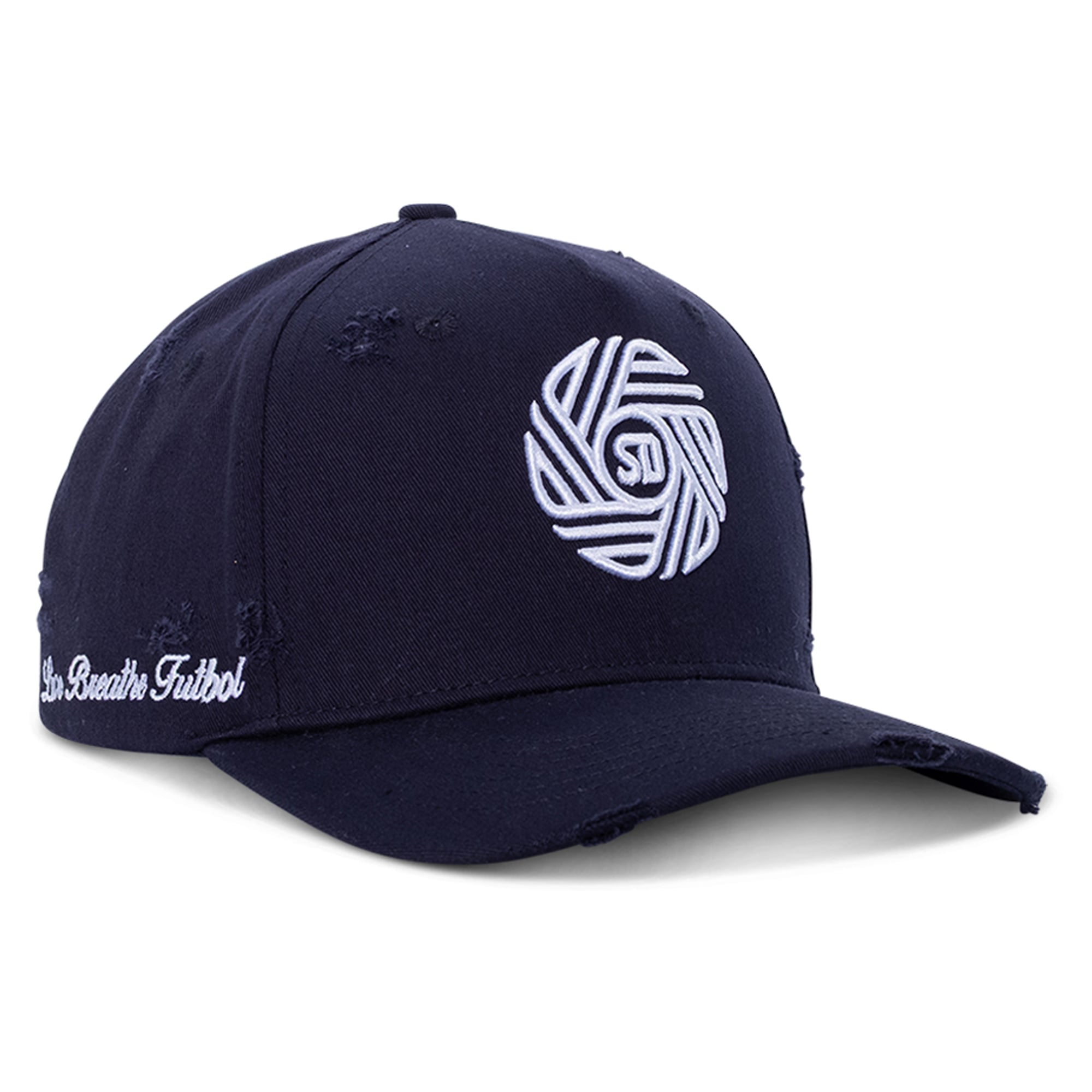 Unisex San Diego FC Live Breathe Futbol Navy Distressed Snapback Hat