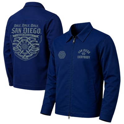 San Diego FC Paper Planes Unisex Full-Zip Work Jacket - Navy