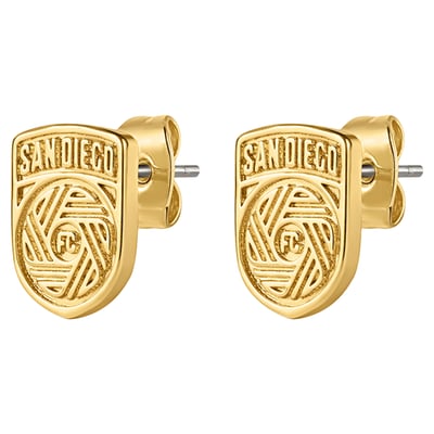 San Diego FC LUV AJ Women's Logo Studs - Gold