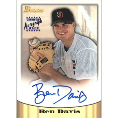 1998 Bowman Certified Blue Autographs #41 Ben Davis
