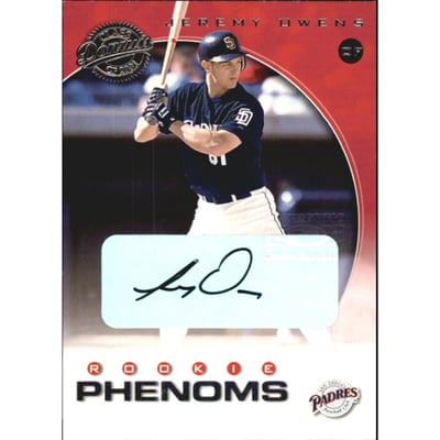 2001 Donruss Class of 2001 Rookie Autographs #237 Jeremy Owens PH/200*