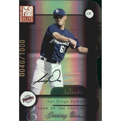 2001 Donruss Elite Turn of the Century Autographs #182 Jeremy Owens
