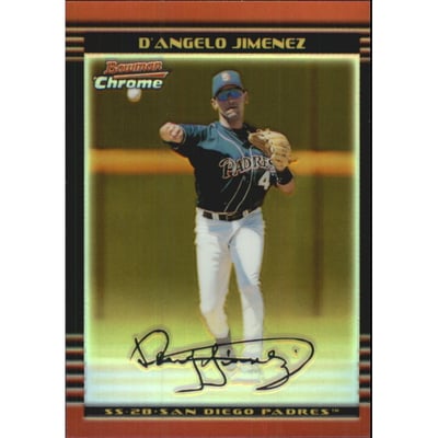 2002 Bowman Chrome Gold Refractors #54 D'Angelo Jimenez