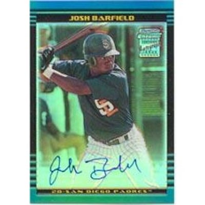 2002 Bowman Chrome Refractors #390 Josh Barfield AU A