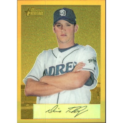 2002 Bowman Heritage Gold Chrome Refractors #86BHC Dennis Tankersley