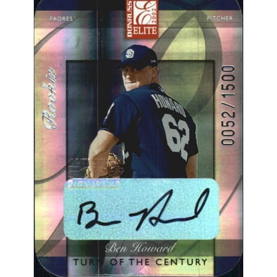 2002 Donruss Elite Turn of the Century Autographs #152 Ben Howard/150*