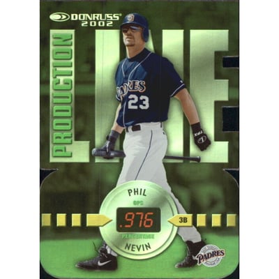 2002 Donruss Production Line Die Cuts #56 Phil Nevin OPS/100*