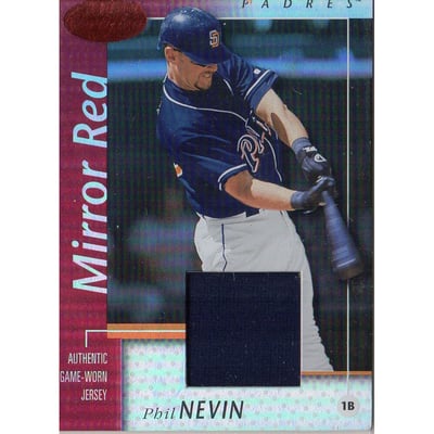 2002 Leaf Certified Mirror Red #83 Phil Nevin  Jsy