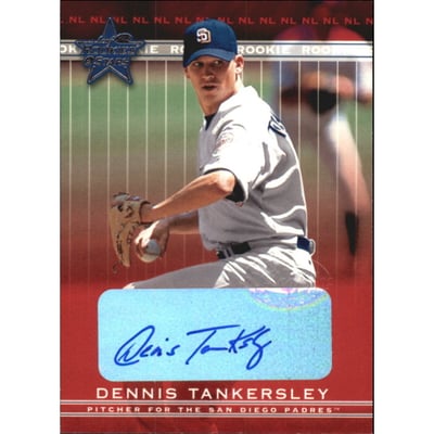 2002 Leaf Rookies and Stars Great American Signings #362 Dennis Tankersley/175*