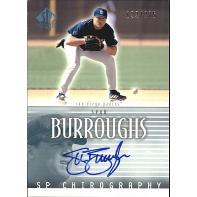 2002 SP Authentic Chirography #SB Sean Burroughs/275