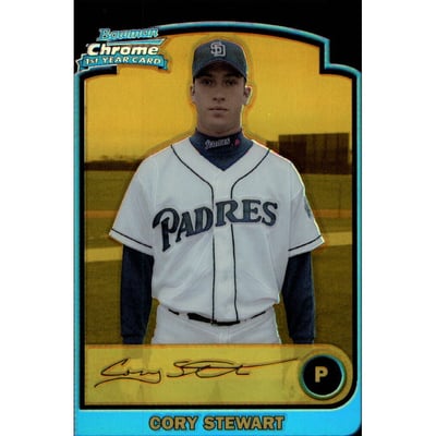 2003 Bowman Chrome Draft Gold Refractors #103 Cory Stewart