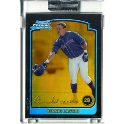 2003 Bowman Chrome Gold Refractors #195 Bernie Castro