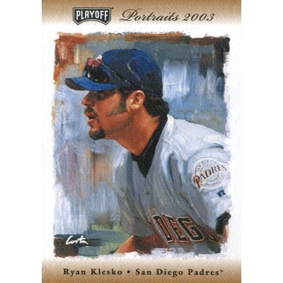 2003 Playoff Portraits Materials Bronze #61B Ryan Klesko Jsy/100