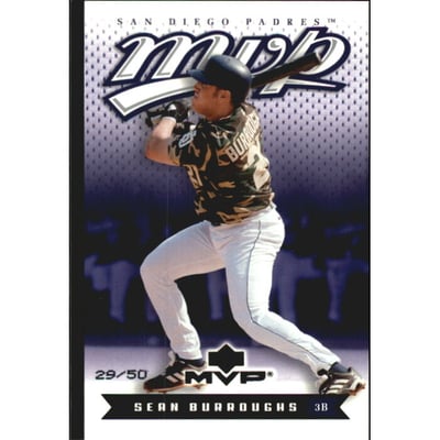 2003 Upper Deck MVP Black #172 Sean Burroughs
