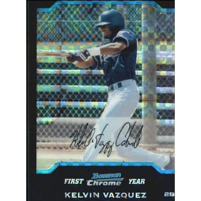 2004 Bowman Chrome Draft X-Fractors #BDP88 Kelvin Vazquez