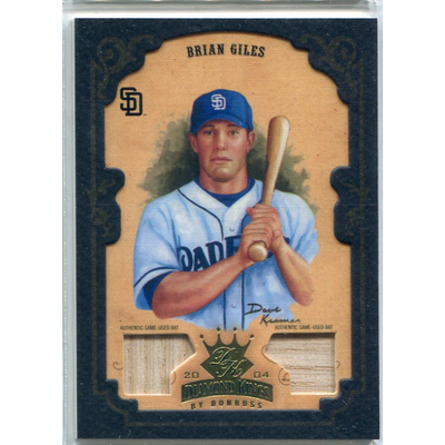 2004 Diamond Kings DK Materials Framed Gold #18 Brian Giles Bat-Bat/10
